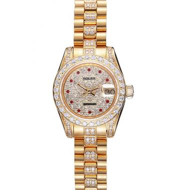 Swiss Rolex DateJust Diamond Dial Gold 622023