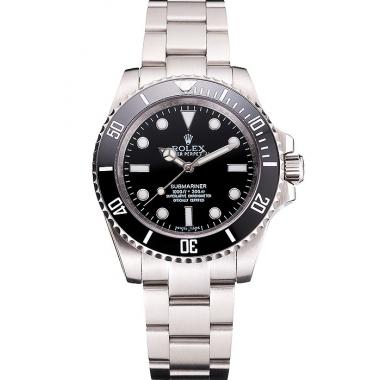 Replica Swiss Rolex Submariner No Date Black Dial And Bezel Stainless Steel Case And Bracelet