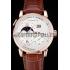 A. Lange & Sohne Grand Lange 1 Moon Phase White Dial Rose Gold Case Brown Leather Strap