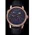 A. Lange & Sohne Little Lange Blue Dial Rose Gold Case Black Leather Strap Replica