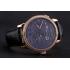 A. Lange & Sohne Little Lange Blue Dial Rose Gold Case Black Leather Strap Replica