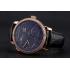 A. Lange & Sohne Little Lange Blue Dial Rose Gold Case Black Leather Strap Replica