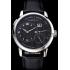 A. Lange & Sohne Lange 1 Black Dial Stainless Steel Case Black Leather Strap