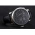 A. Lange & Sohne Lange 1 Black Dial Stainless Steel Case Black Leather Strap