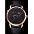 A. Lange & Sohne Grand Lange 1 Moon Phase Black Dial Rose Gold Case Black Leather Strap