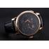 A. Lange & Sohne Grand Lange 1 Moon Phase Black Dial Rose Gold Case Black Leather Strap