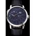 A. Lange & Sohne Lange 1 Blue Dial Stainless Steel Case Black Leather Strap