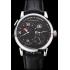 Replica A. Lange & Sohne Grand Lange 1 Moon Phase Black Dial Stainless Steel Case Black Leather Strap