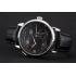 Replica A. Lange & Sohne Grand Lange 1 Moon Phase Black Dial Stainless Steel Case Black Leather Strap