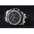 Replica Swiss Audemars Piguet Royal Oak Chronometer Black Dial Diamond Bezel Stainless Steel Case Black Rubber Strap  622867