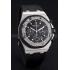 Replica Swiss Audemars Piguet Royal Oak Chronometer Black Dial Diamond Bezel Stainless Steel Case Black Rubber Strap  622867