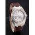 Audemars Piguet Royal Oak Fondation White Dial Stainless Steel Case Brown Leather Strap