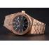 Swiss Audemars Piguet Royal Oak Black Dial Rose Gold Case And Bracelet