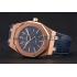 Swiss Audemars Piguet Royal Oak Blue Dial Gold Case Blue Leather Strap Replica