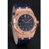 Swiss Audemars Piguet Royal Oak Blue Dial Gold Case Blue Leather Strap Replica