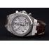 Swiss Audemars Piguet Royal Oak Chronograph White Dial Stainless Steel Case Brown Leather Strap  622864