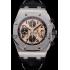 Swiss Audemars Piguet Royal Oak Offshore Gold Dial Stainless Steel Case Black Leather Strap  622849