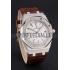 Swiss Audemars Piguet Royal Oak White Dial Stainless Steel Case Brown Leather Strap