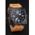 Bell and Ross BR 01-94 Black Dial Black Case Brown Leather Strap Replica