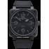 Bell and Ross BR 01-92 Black Dial Black Case Black Leather Strap