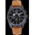 Bell and Ross BR126 Flyback Black Dial Black Case Brown Suede Leather Strap