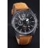 Bell and Ross BR126 Flyback Black Dial Black Case Brown Suede Leather Strap