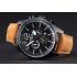 Bell and Ross BR126 Flyback Black Dial Black Case Brown Suede Leather Strap