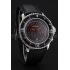 Blancpain Fifty Fathoms Speed Command Carbon Fiber Dial With Red Markings Stainless Steel Case Black Leather Strap 1453774 Replica