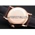 Blancpain Villeret Ultra Slim White Groved Dial Gold Numerals Rose Gold Case Brown Leather Strap