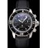 Swiss Blancpain Air Command Monaco YS Black Dial Stainless Steel Case Black Leather Strap