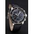 Swiss Blancpain Air Command Monaco YS Black Dial Stainless Steel Case Black Leather Strap