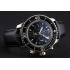 Swiss Blancpain Air Command Monaco YS Black Dial Stainless Steel Case Black Leather Strap