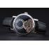 Replica Breguet Classique Grande Complication Tourbillon Silver Case Black Dial Black Leather Strap 622212