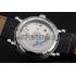 Replica Breguet Duo Tourbillon Silver Case White Dial Black Leather Bracelet  622622