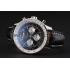 Swiss Breitling Navitimer Black Dial Stainless Stell Case Black Leather Strap Replica