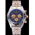 Breitling Chronomat 44 Blue Dial with White Subdials 2 Tone Stainless Steel Bracelet  622510