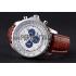 Breitling Navitimer Brown Leather Strap White Dial