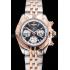 Breitling Chronomat Quartz Dark Blue Dial Rose Gold Case Stainless Steel Case Two Tone Bracelet