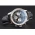 Swiss Breitling Navitimer Cosmonaute Black Dial Stainless Steel Case Black Leather Strap Replica