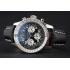 Swiss Breitling Navitimer Cosmonaute Black Dial Stainless Steel Case Black Leather Strap Replica