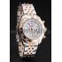 Breitling Chronomat Quartz Pearl Dial Rose Gold Bezel Stainless Steel Case Two Tone Bracelet