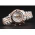 Breitling Chronomat Quartz Pearl Dial Rose Gold Bezel Stainless Steel Case Two Tone Bracelet