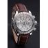 Cheap Breitling Chronomat 13 Stainless Steel Case White Dial Brown Leather Bracelet 622239