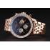 Swiss Breitling Navitimer Black Dial Rose Gold Case And Bracelet