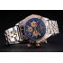 Breitling Chronomat Blue Dial Rose Gold Bezel And Subdials Stainless Steel Case Two Tone Bracelet