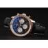 Replica Swiss Breitling Navitimer 01 Black Dial White Subdials Rose Gold Case Black Leather Strap