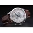 Breitling Transocean Chronograph Unitime White Dial Stainless Steel Case Brown Leather Bracelet 622244