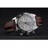 Swiss Breitling Certifie Stainless Steel Bezel Brown Croco Leather Bracelet White Dial 80285