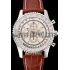 Breitling Navitimer World White Dial Brown Leather Bracelet  622514