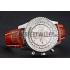 Breitling Navitimer World White Dial Brown Leather Bracelet  622514